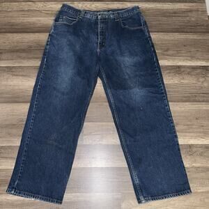 Vintage Anchor Blue Jeans Original Wide Leg Men’s Size 36X30 Blue Denim Y2K